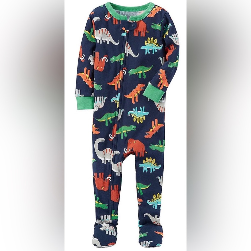 Carter's Navy Dinosaur Print Baby footie pajama